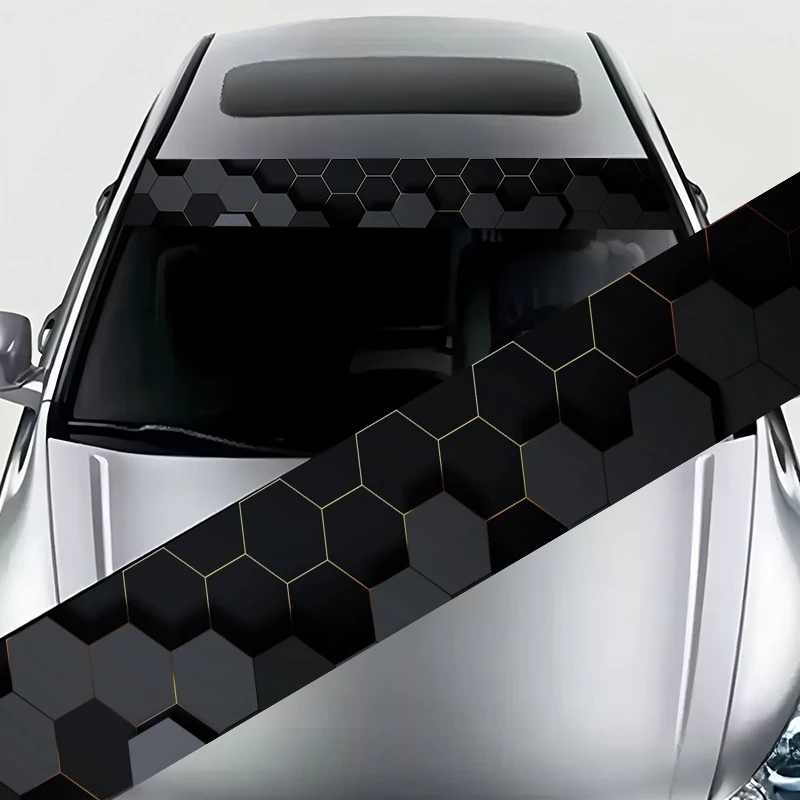 

Цельные черно-серые сотовые декоративные полоски в минималистском технологическом стиле. Автомобильные наклейки: 1-комплект — водонепроницаемые, царапины.