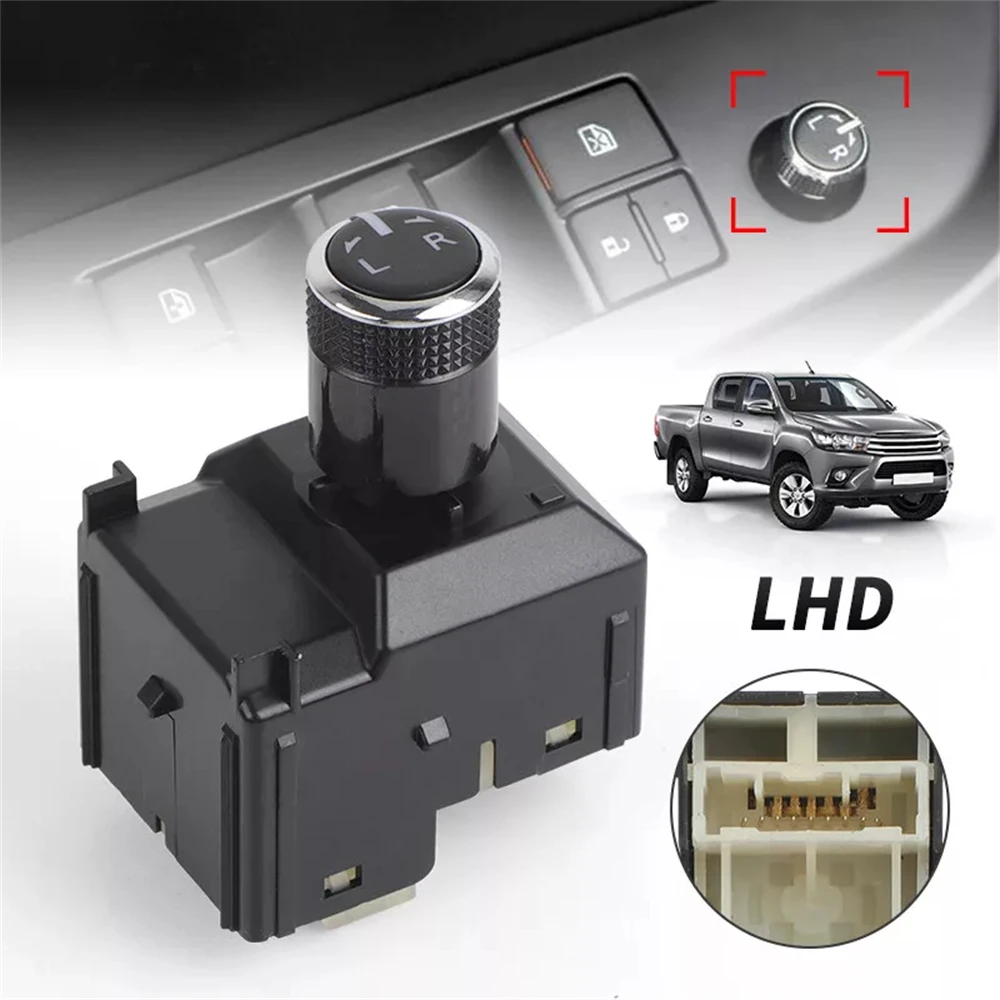 

​Car Mirror Rearview Switch Button for Toyota Hilux 2016 2017 2018 2019 2020 183744 Auto Mirror Master Knob Accessories