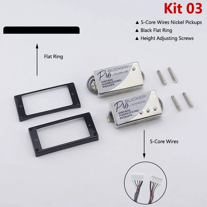 1 set originele echte Epi Standard PRO elektrische gitaar Alnico humbucker pick-up nikkel / gouden cover