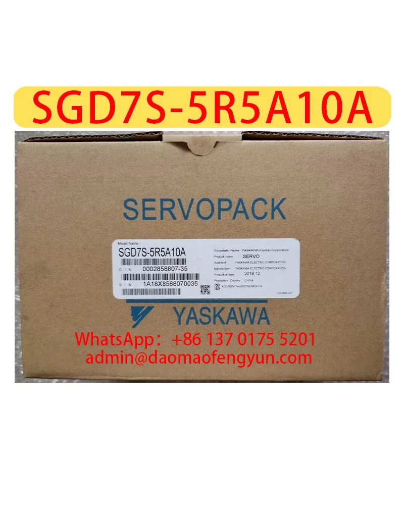 

SGD7S-5R5A10A Brand New Servo Drive，SGD7S 5R5A10A，Fast shipping