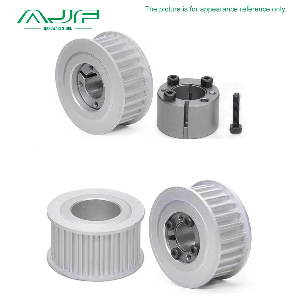 HTD5M 24T 25T 26T 28Teeth Keyless Bushing Timing Pulley HTD 5M Expansion Sleeve Synchronous Wheel for Belt Width 10/15/20/25mm