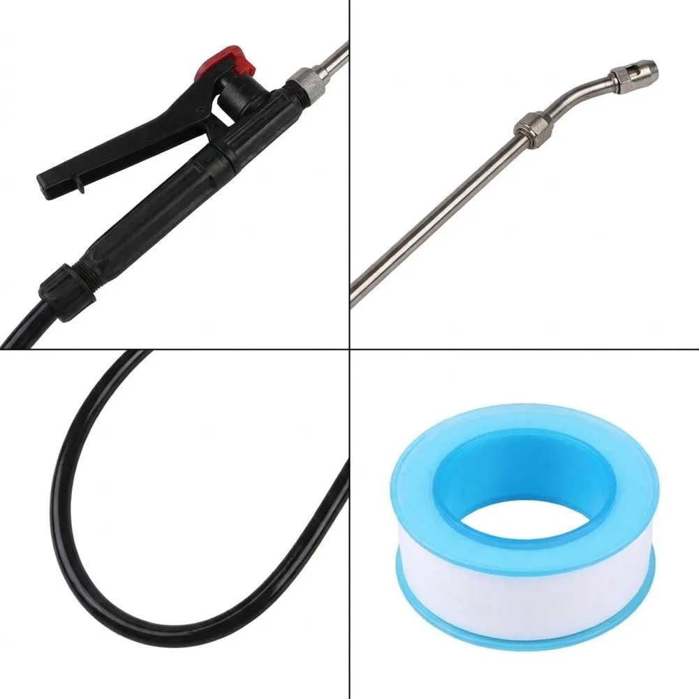 Stainless Steel Sprayer Wand with Variable Spray Output and Compatible Thread Interface for Plumbing and Utility Use