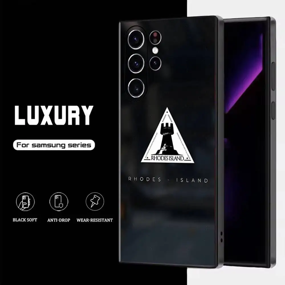 حافظة هاتف بشعار فرسان لهاتف سامسونج S25، S24، S23، S22، S21، S20، S10، Ultra، Plus، Lite، FE، غطاء أسود من السيليكون الناعم