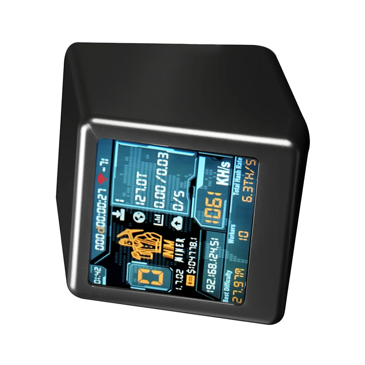 2025+NM TV NMMiner تلفزيون ذكي 1060KH/S Hashrate Nerdminer V2 ESP32 BTC منفرد اليانصيب مينر وهدية ذكية ساعة سطح المكتب المنزلية باللون الأسود