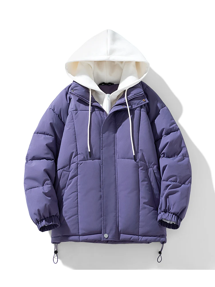 

Мужская повседневная куртка с капюшоном, новая зимняя модель, модный дизайн, рабочая одежда, хлопковая повседневная верхняя одежда, утепленная полиэфирным волокном для тепла