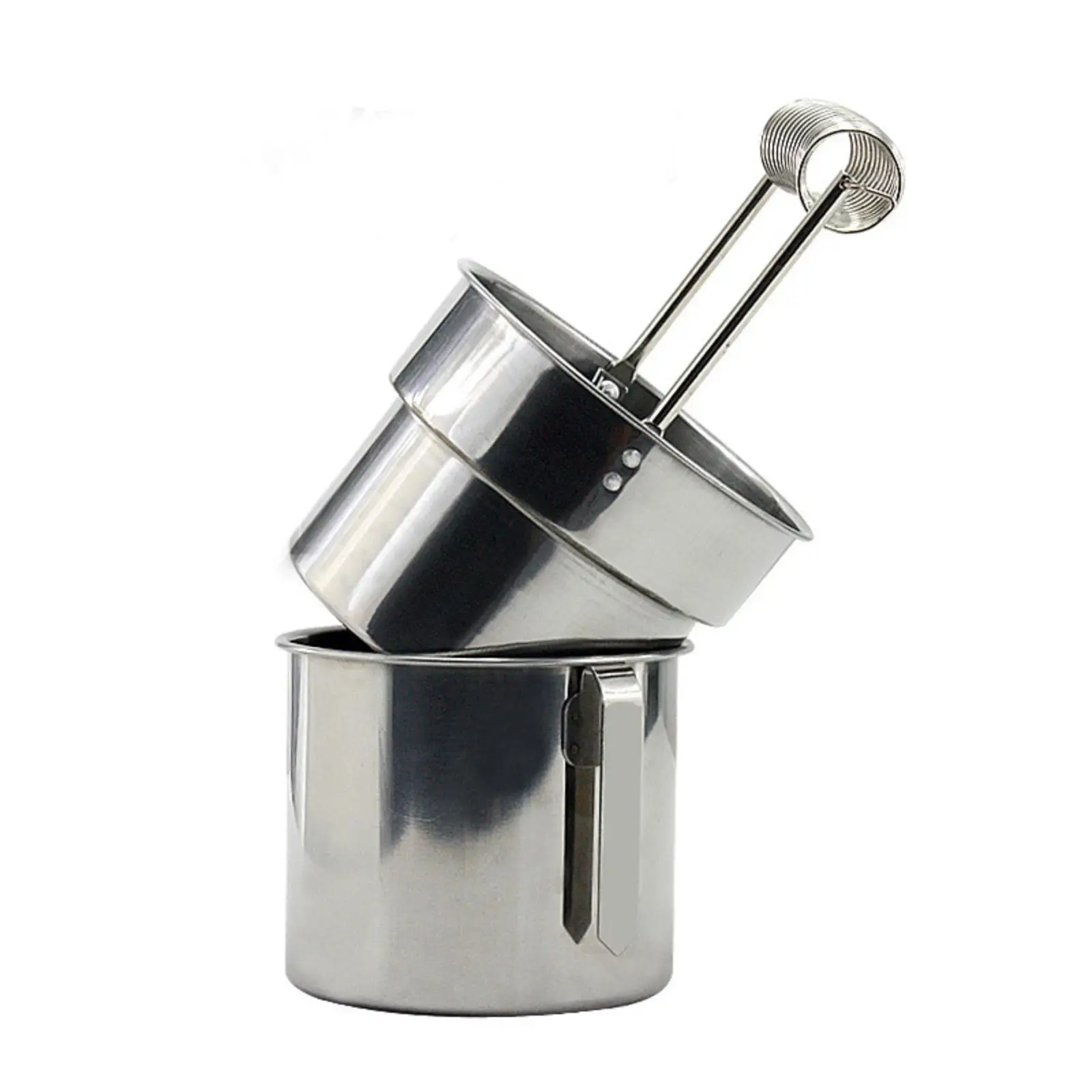 Cylindrical Brush with Side Handle Easy to Clean Oil Painting Brush Washing Container Rust Impervious for Artists, Art Students