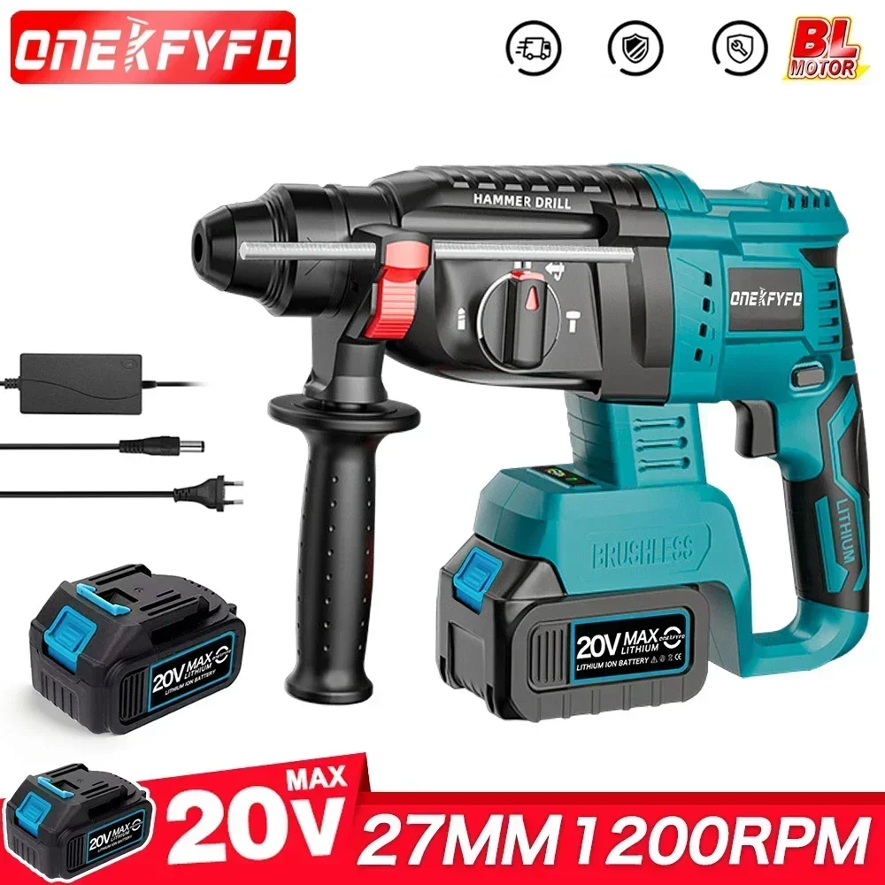 3 in1 Brushless Impact Hammer trapano elettrico perforatore rotante funzione trapano martello pneumatico perforatore strumento per batteria Makita