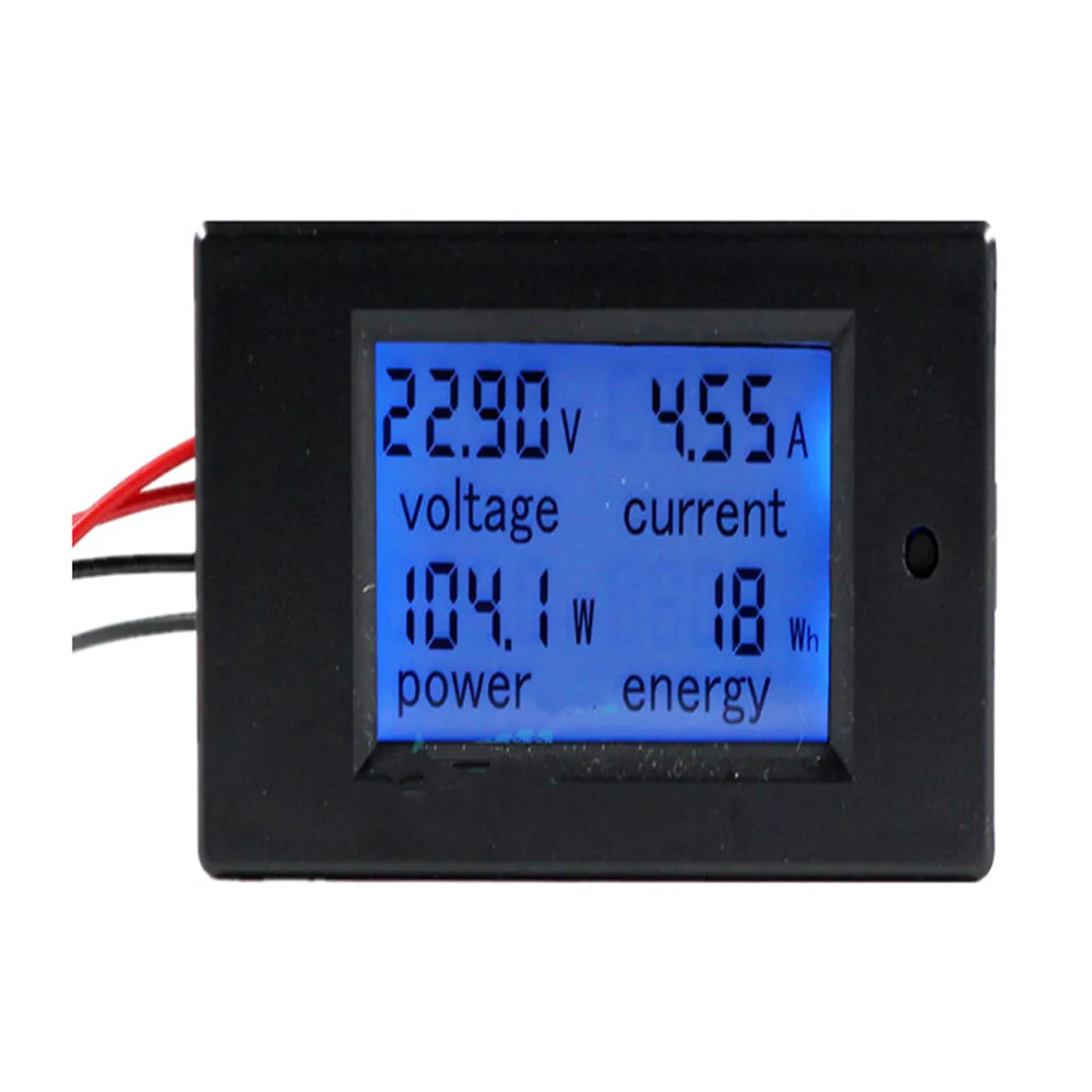 DC 6.5-100V Digital LED Power Panel Meter Monitor Power Energy Voltmeter Voltage Current Meter Ammeter 20A