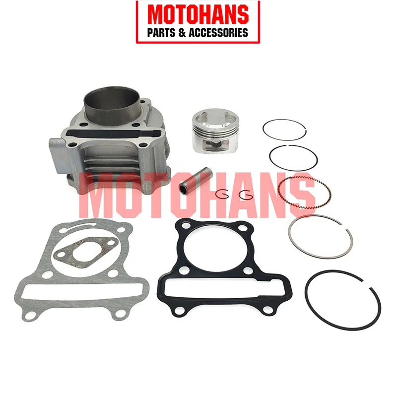 HM15120352 GY6 120CC 52MM BIG BORE CYLINDER AND CONVEX PISTON KIT 13MM PIN SCOOTER ENGINE PARTS FOR 139QMB CHINESE SCOOTERS ATV