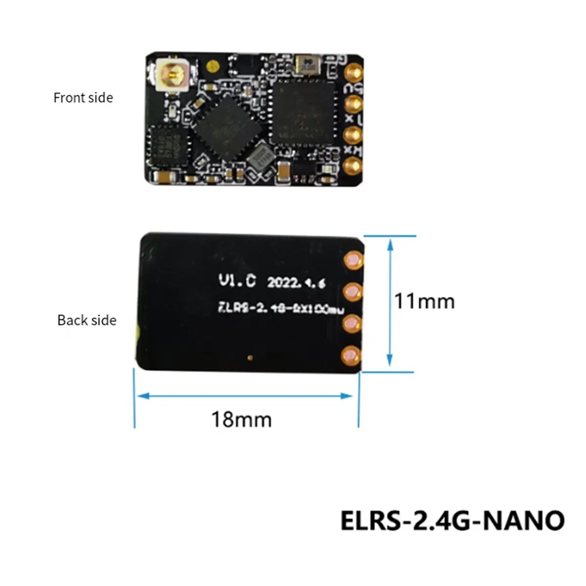 DTC5 5PCS ELRS 2.4GHz LRS Receiver with T Type Antenna Support Wifi Upgrade for RC FPV Traversing Drones Parts