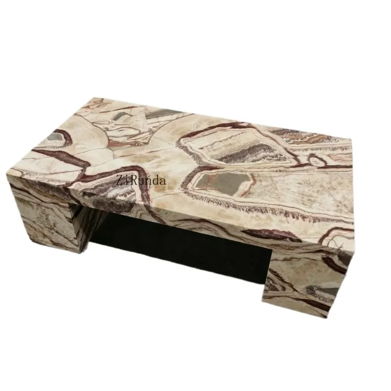 Marble Base Durable Coffee Table Base Textured Texture Center Table Set Furniture Bedroom Living Room