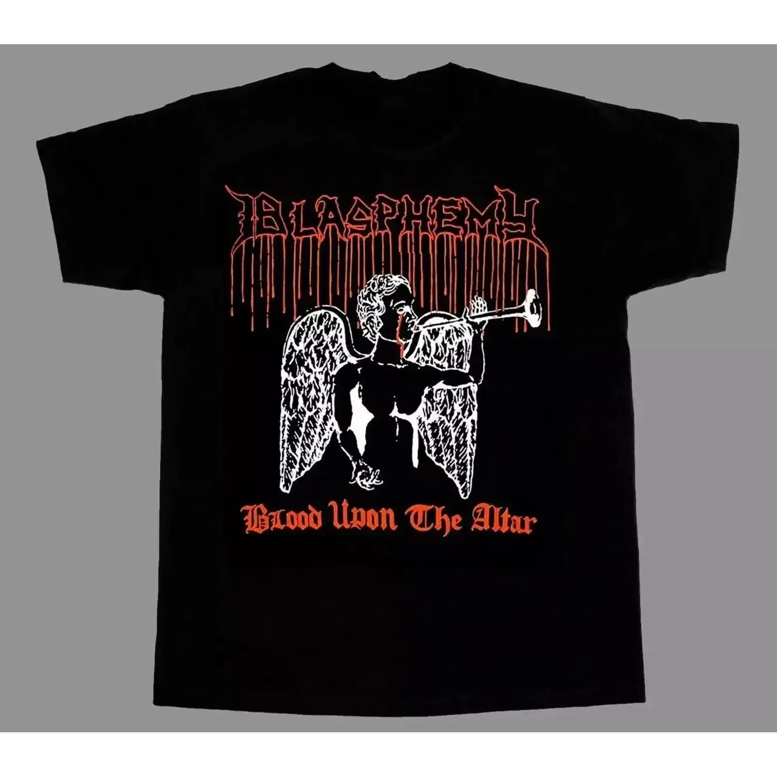 Blasphemy Band Music For Lovers Black T Shirt Cotton Full Size RS076 vintage Washed Stylish Top For Everyday Wear graphic