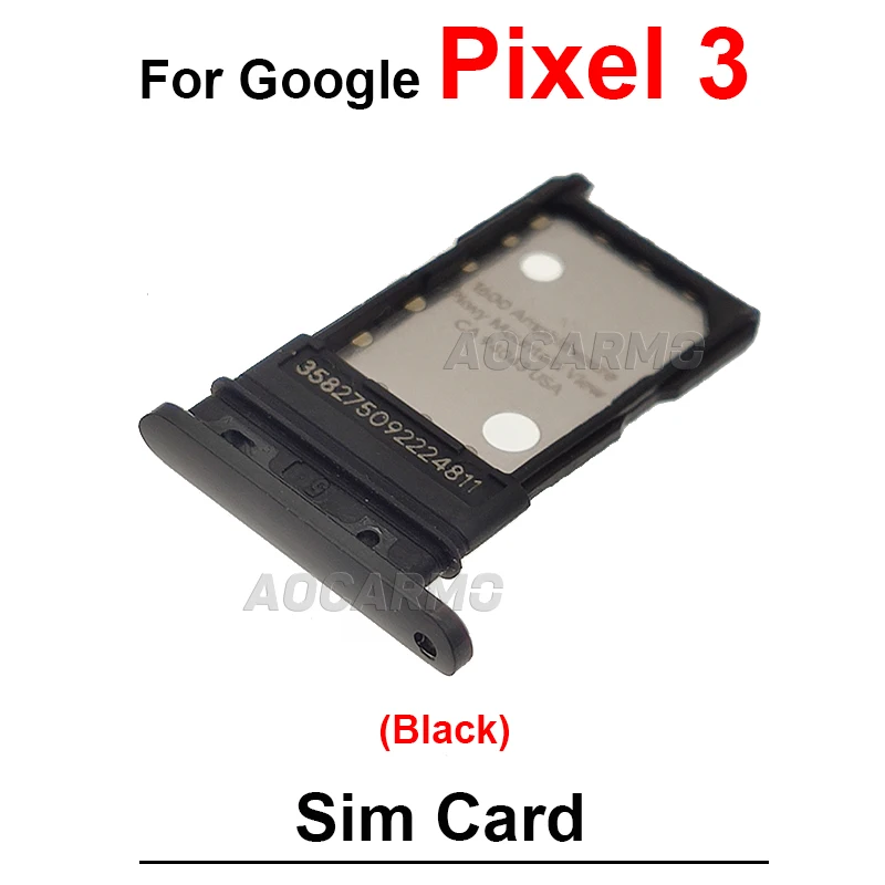 For Google Pixel 3 3A XL 3XL SIM Card Socket Slot Sim Tray Holder Black White Purple Pink Gold Repair Replacement Parts