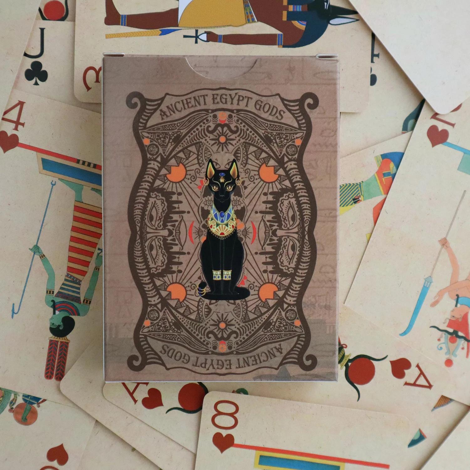 Ancient Egypt Gods Cat Playing Cards Vintage Stype Bridge Card Deck 60x90mm Poker Board Game Cartes