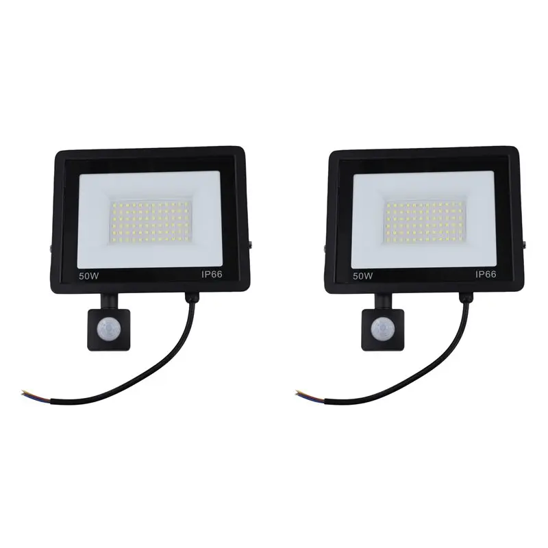 

New Tech 2X Sensor LED Flood Light 50W, Induction Spotlights IP66 Waterproof Ideal For Street, Square & Outdoor Lighting