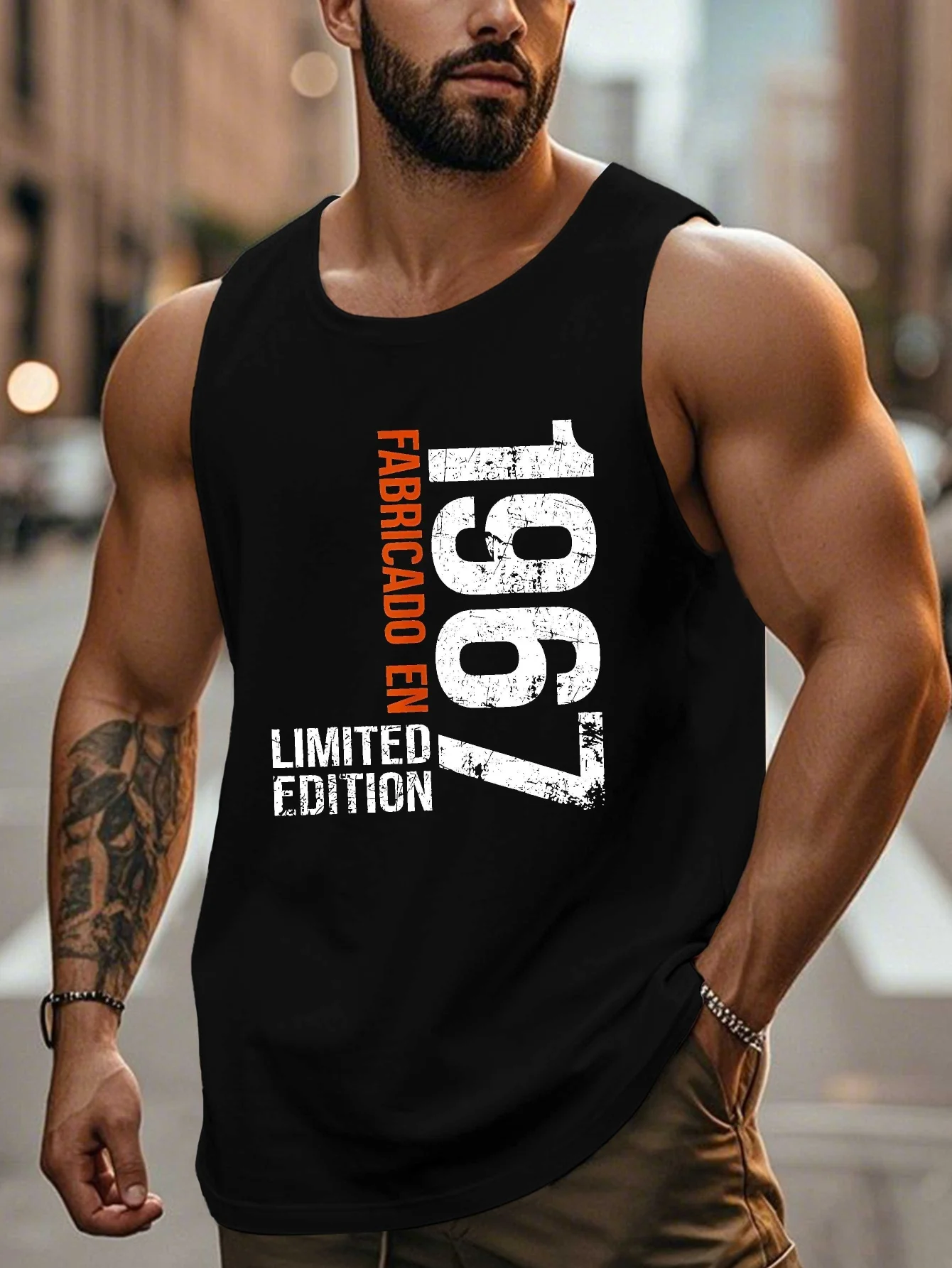 1967 model exclusive large-sized men's jacket, with fun Spanish design.