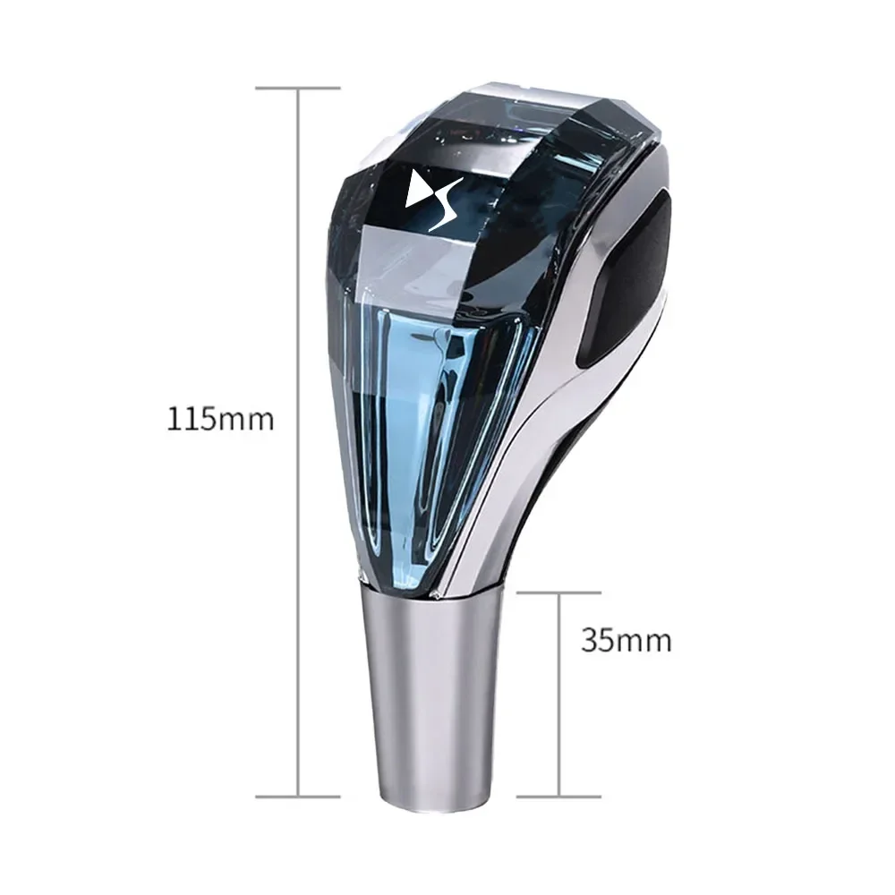 Car Universal Crystal Handle Gear Shift Knob Gear Head with LED For Citroen DS Spirit E-Tense DS3S DS3 DS3R DS4 DS5 DS6 DS7 DS9