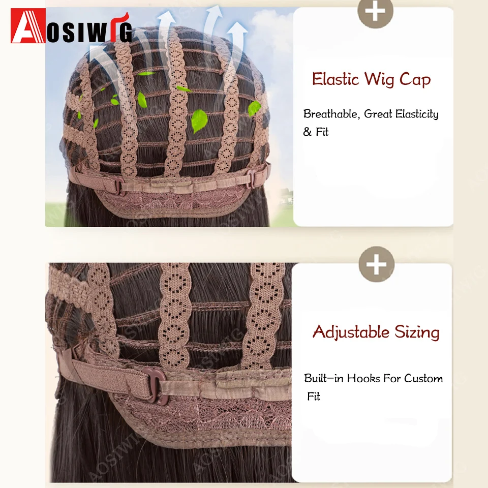 Synthetic Princess Cut Double Ponytail Lolita Wig with Bangs Girl Ombre Blonde Brown Cosplay Halloween Harajuku Wig
