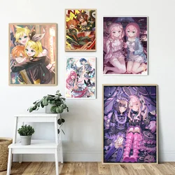 Project Sekai Anime Anime Posters Sticky Decoracion Painting Wall Art White Kraft Paper Wall Decor