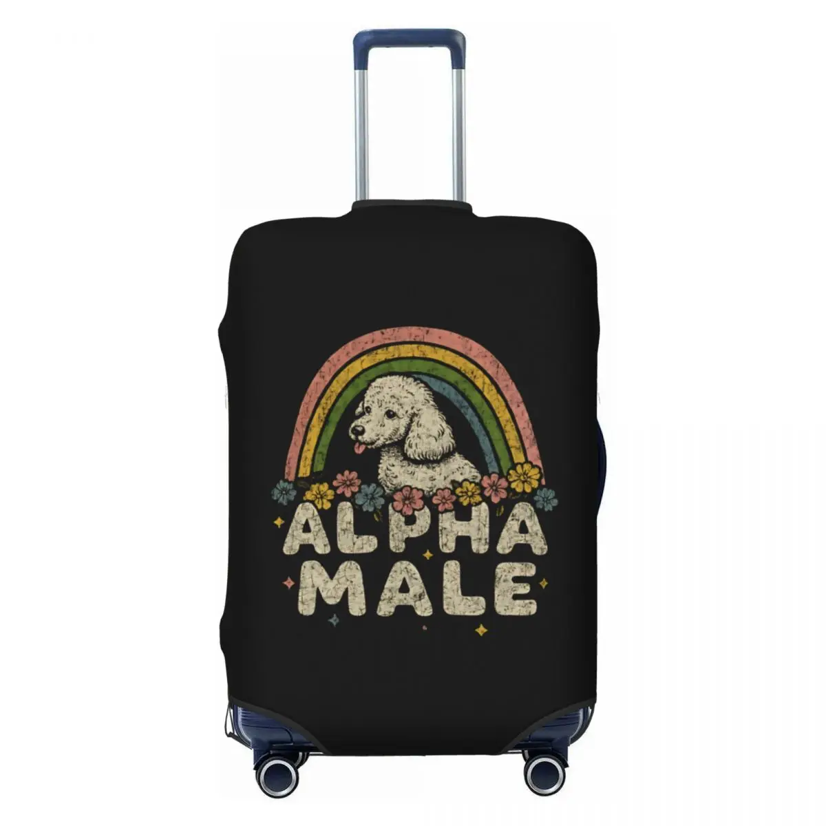 

Custom Alpha Male Classic Dog Dad Gift Luggage Cover Elastic Travel Suitcase Protective Covers Suit For 18-32 inch