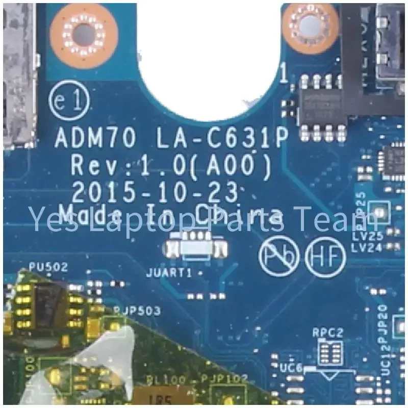 Adm70 LA-C631P para dell latitude e5470 5470 portátil mainboard i3-6100U i5-6200U 6300u 0hcp0k 0c0nc4 00vj1g notebook placa-mãe