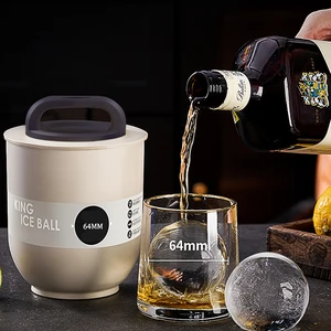 Moule à billes de glace anti-fonte en silicone Bacs à glaçons clairs d’été pour whisky cocktails Jus sans bulles Machine à billes à glace maison 6 meilleures machines à glaçons clairs en vente - No 6