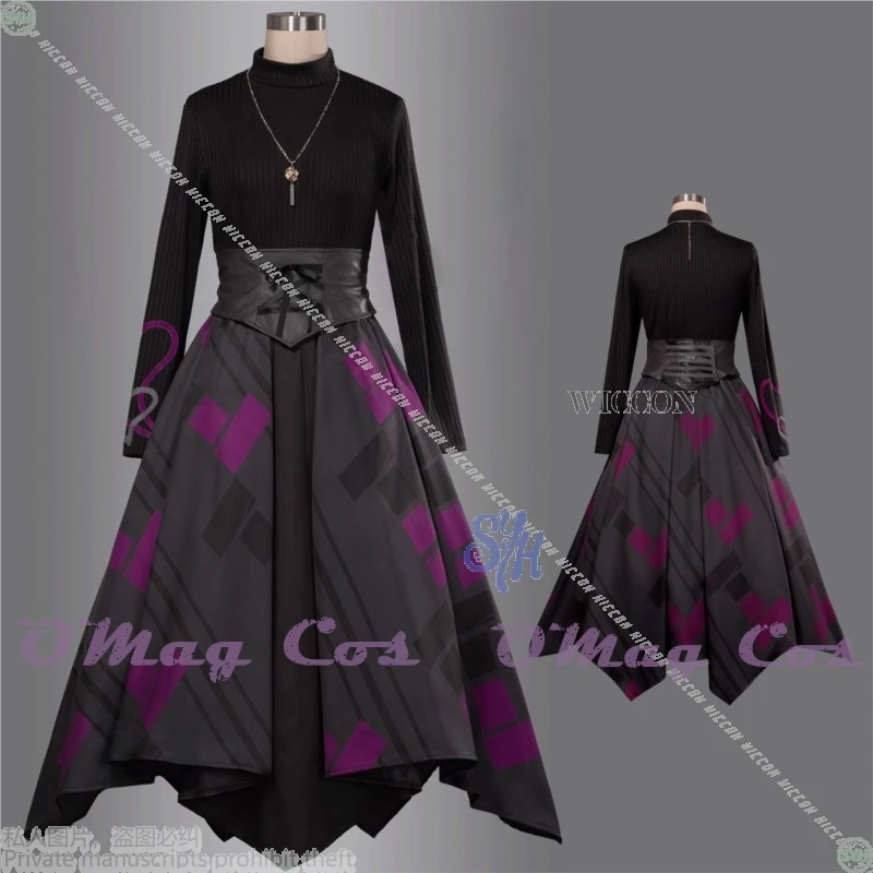 

Проект SEKAI Asahina Mafuyu Косплей 뷰 tome Idol Сценическая осенняя готическая юбка с длинными рукавами Лолита Хэллоуин