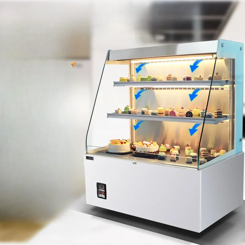 Cake Cabinet Open Air Curtain Cabinet Refrigerated Cabinet Fresh-keeping Sandwich Sushi Display