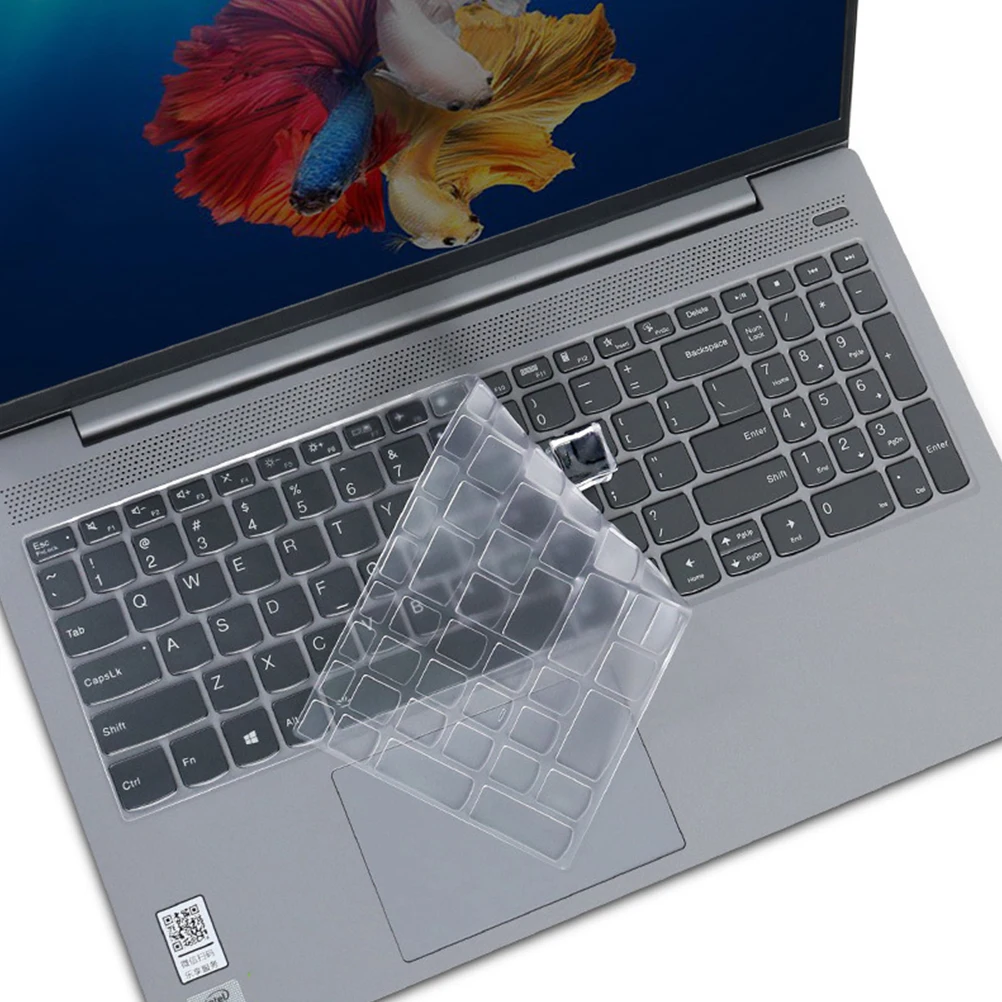 

Transparent Computer Keyboard Cover TPU Keyboard Protective Cover Compatible for Lenovo Laptop 15 inch (White)