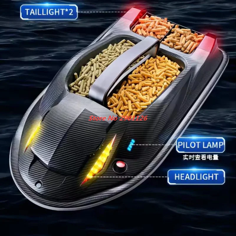 GPS Fishing Bait Boat Smart Fixed Speed Cruise Control RC Bait Boat Dual Motor Low Noise 3.5KG Loading 500M Hook Trawl Nest Boat