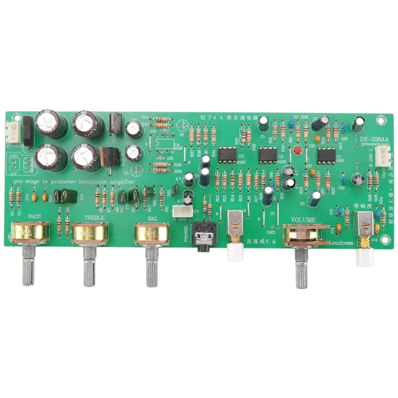 Dual AC Dual 12V DX338A Series Front Tuning Board Power Amplifier Front Board Preamp Amplifier Tone Board Audio Tuning Board