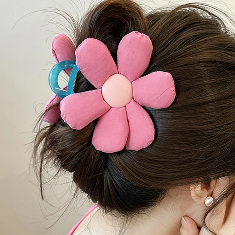 

Fashionable flower hair clip women's back of the head temperament hair style high-end feeling shark clip elegant clip accessory
