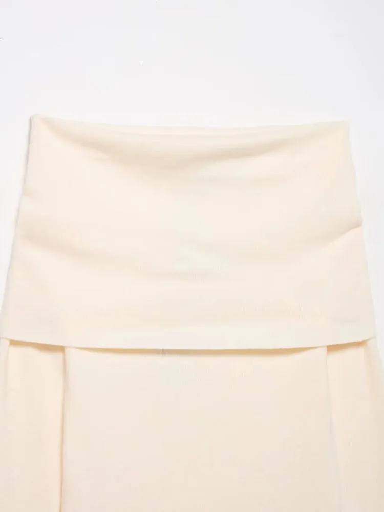 

HH женский зимний модный однотонный вязаный топ-труба 2025 года, плиссированный топ, женский простой облегающий топ с открытыми плечами, 2 цвета, топ с длинными рукавами