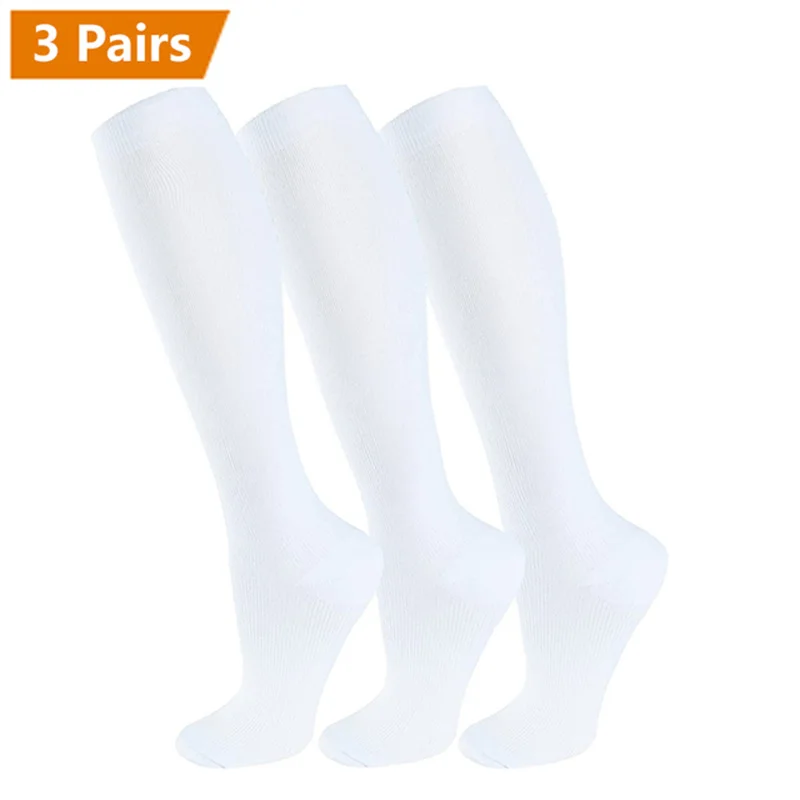 3Pairs Kompression Socken Kniehohe Krampfadern Strümpfe Männer Frauen Sport Socken Anti Müdigkeit Schmerzen Relief Kompression Strümpfe – Detail 3