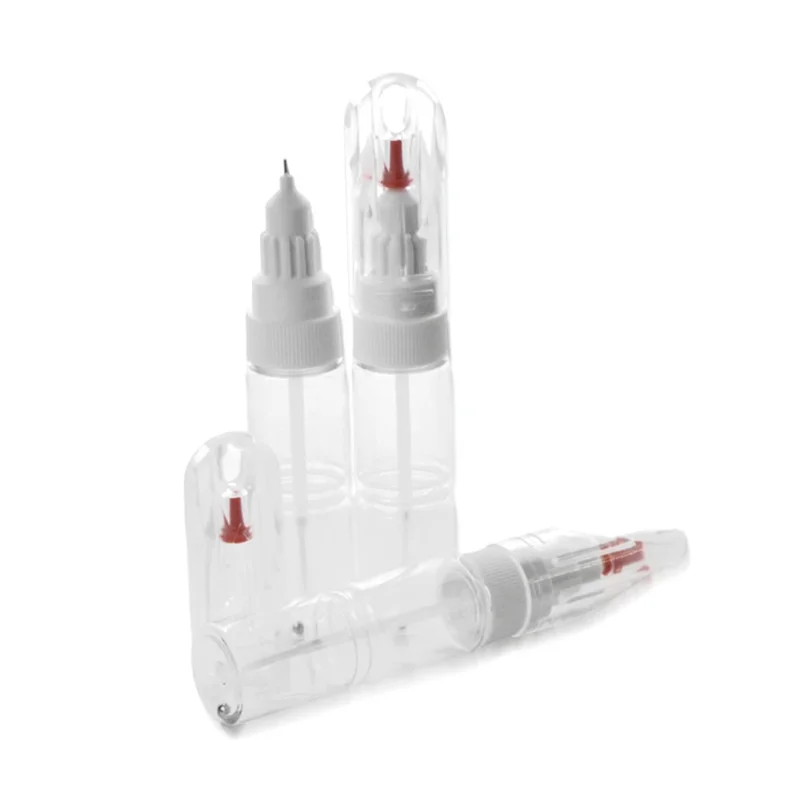 

100 шт./лот, 10 мл, 20 мл, пунктирная ручка + ручка для рисования, инструменты для дизайна ногтей, 2 в 1, игольная кисть, ручка для лака для ногтей двойного назначения, пустая бутылка