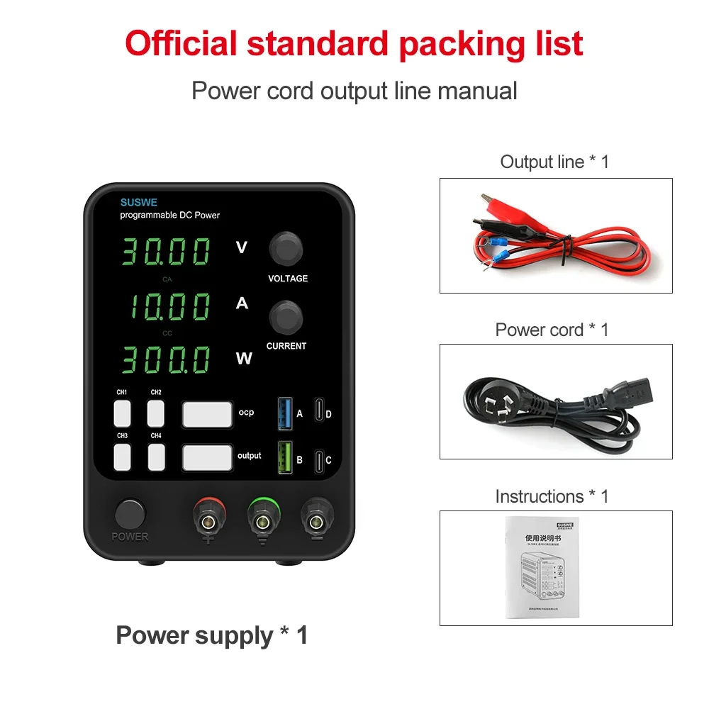 DC ajustável Digital Display Power Supply, Banco de laboratório regulado, alta qualidade, 30V, 10A, 60V, 5A, 120V, 3A