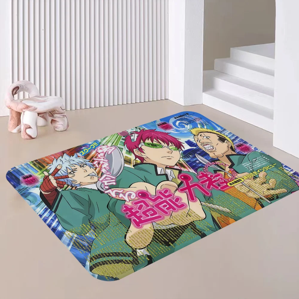 The Disastrous Life of Saiki K Saiki Kusuo   Bathroom Mat Kids Room Bedroom Decoration Balcony Anti-Slip Doormat Living Room