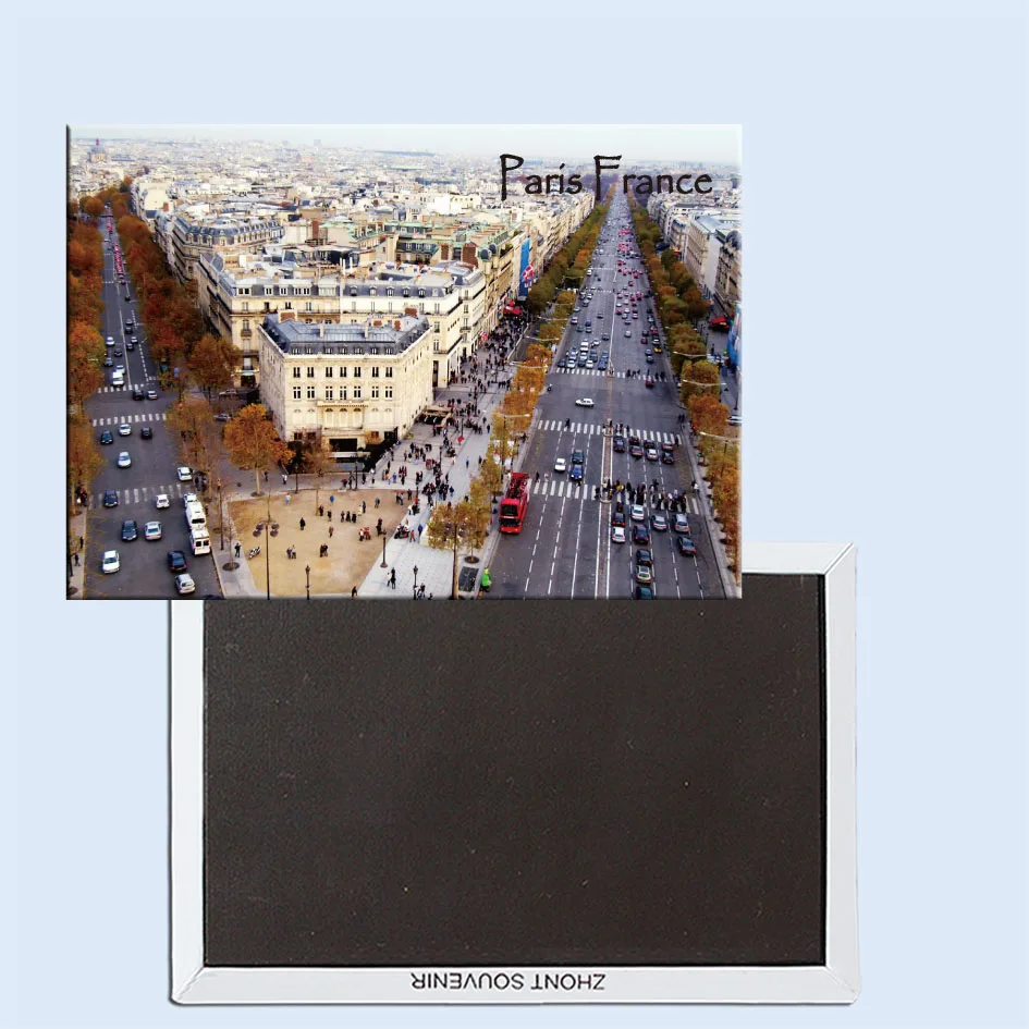 Champs Elysees, Paris, France, Refrigerator magnet, Tourist souvenirs, Home creative ornaments 24701