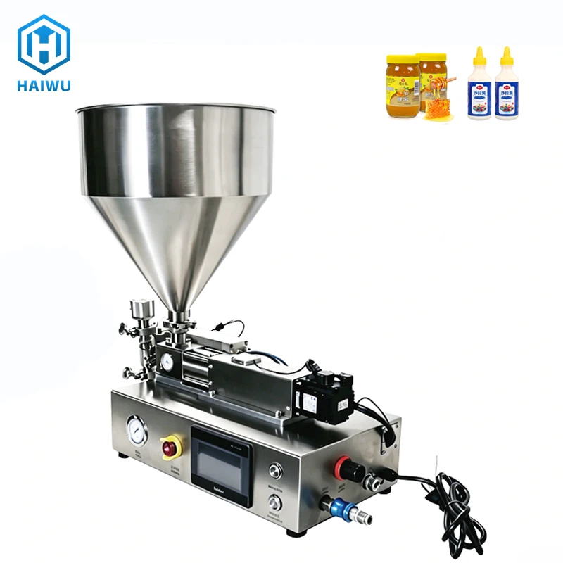 Semi Automatic Servo Piston Filling Machine for High Viscosity Paste Cream Jam Honey Peanut Butter Glass Bottles