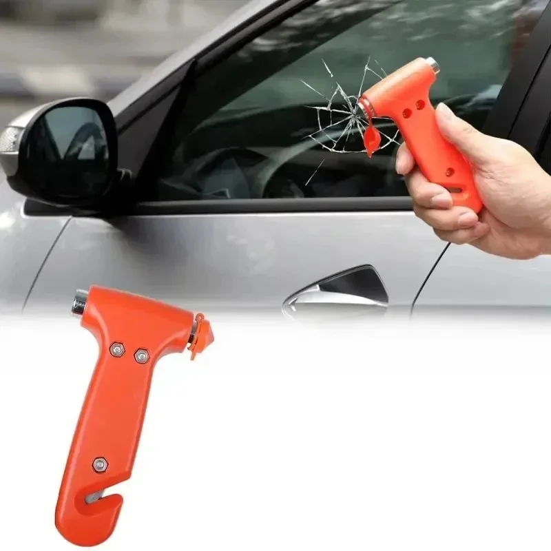 2 In 1 Car Emergency Safety Escape Hammer Seatbelt Cutter Glass Window Breaker Multifunctional Rescue Tool Auto Car Accessories