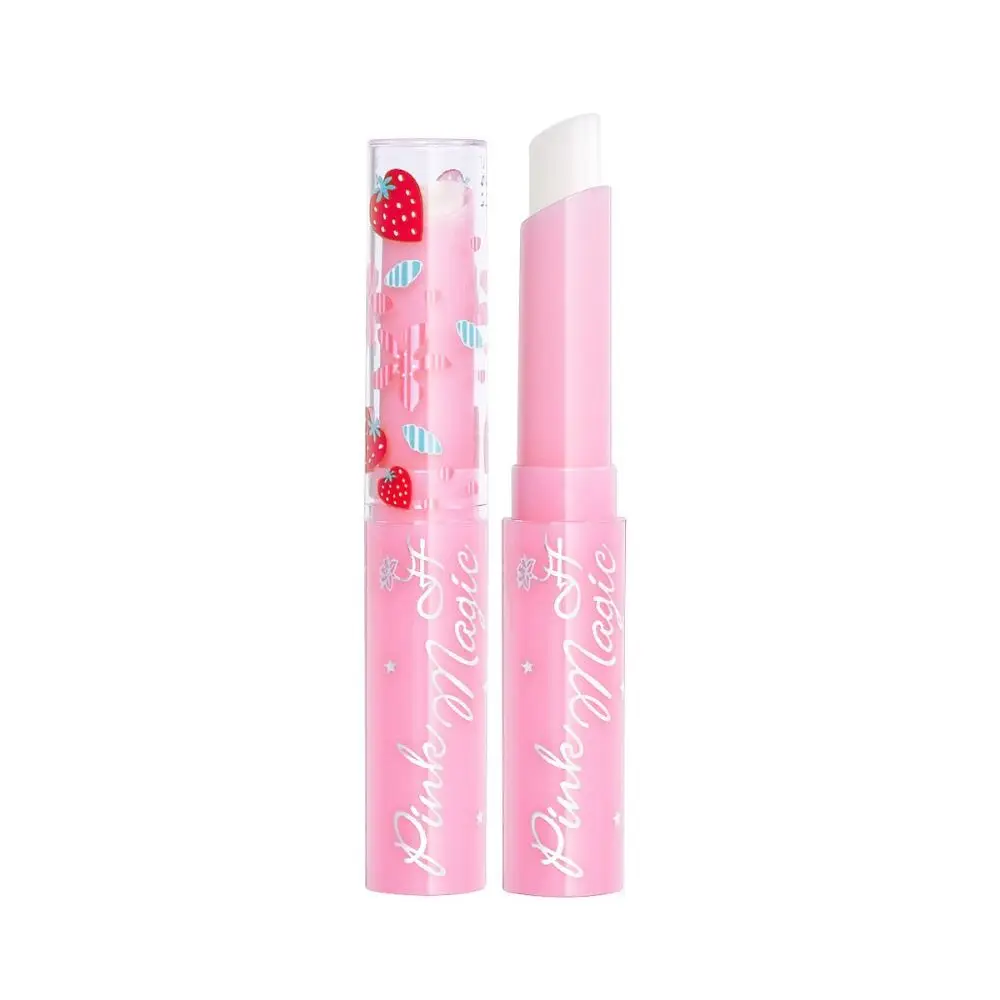 Erdbeere Warm Change Lippenbalsam Feuchtigkeit Feuchtigkeitsspendende Farbe Farbwechsel Lippenstift Make-up Pflegende Lippenstift Lippenbalsam