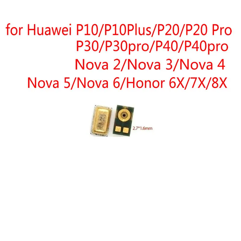 New Microphone Replacement for Huawei P10 Plus P20 P30 P30pro P40 P40pro Nova 2 3 4 5 6 For Honor 6X 7X 8X microphone