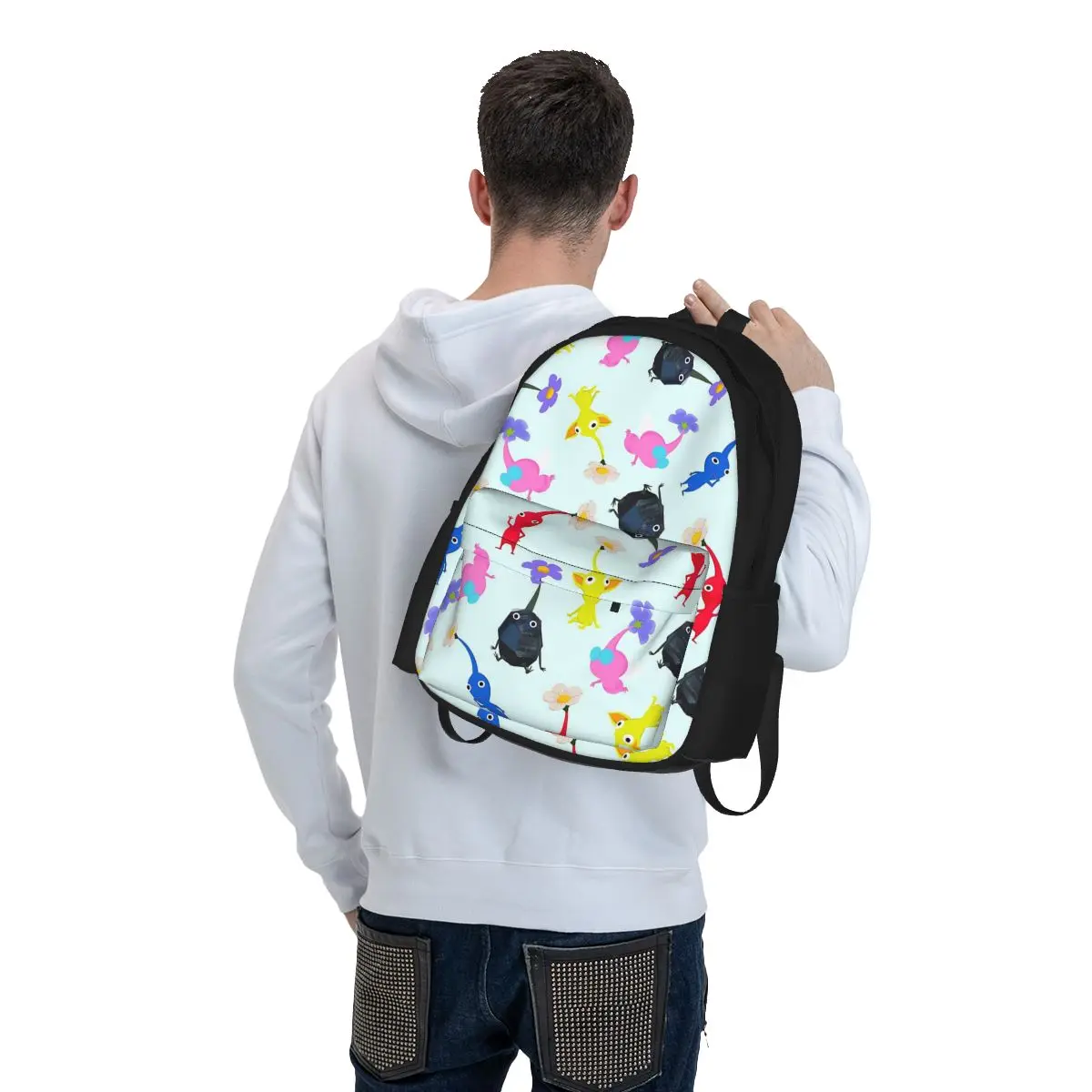 Pikmin Rucksäcke Jungen Mädchen Bücher tasche Kinder Schult aschen Cartoon Kinder Rucksack Reise Rucksack Umhängetasche große Kapazität