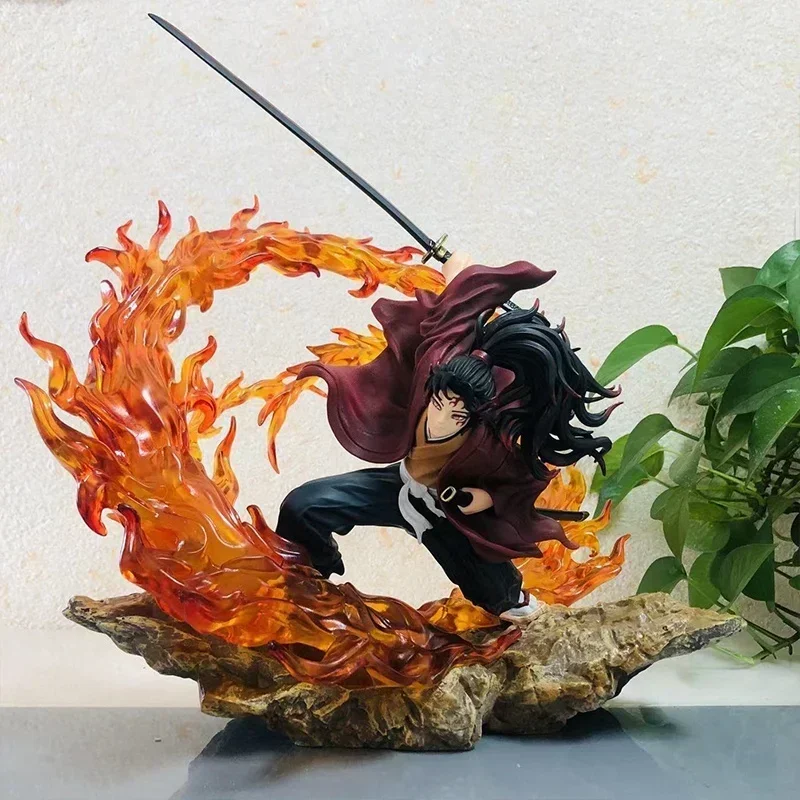 Demon Slayer Toys Kokushibo Tsugikuni Yoriichi Anime Figure With Led Light Kimetsu No Yaiba Pvc Figurine Statue Model Toys Gifts