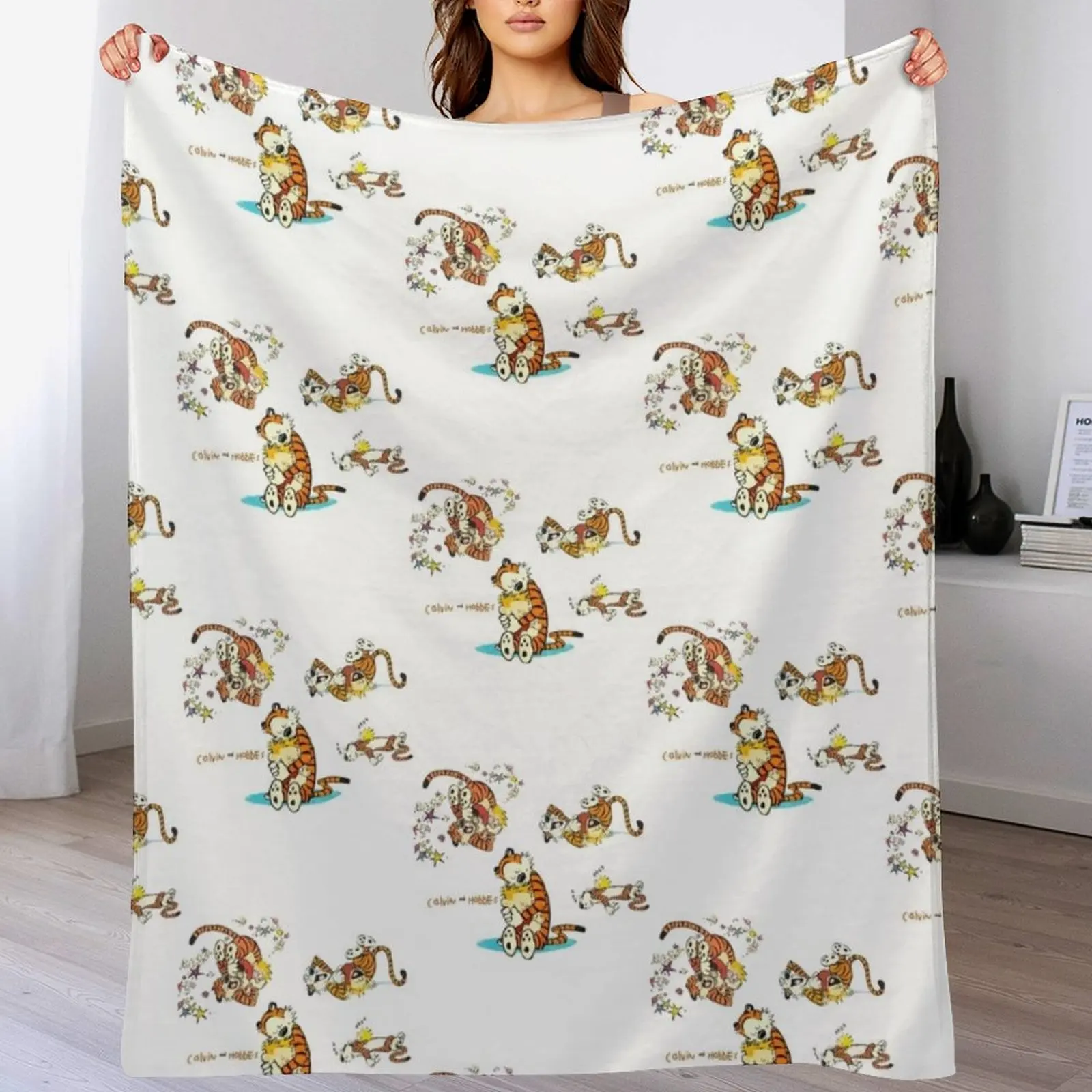 

calvin and hobbes bill watterson Throw Blanket Sofa Throw For Baby Plush warm for winter Blankets