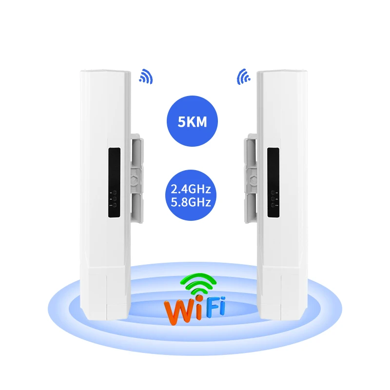 Puente inalámbrico de alta potencia de 1200M, rango de 5 Km, red Wifi, monitoreo exterior, puente de ingeniería, puente Wifi Cpe para exteriores