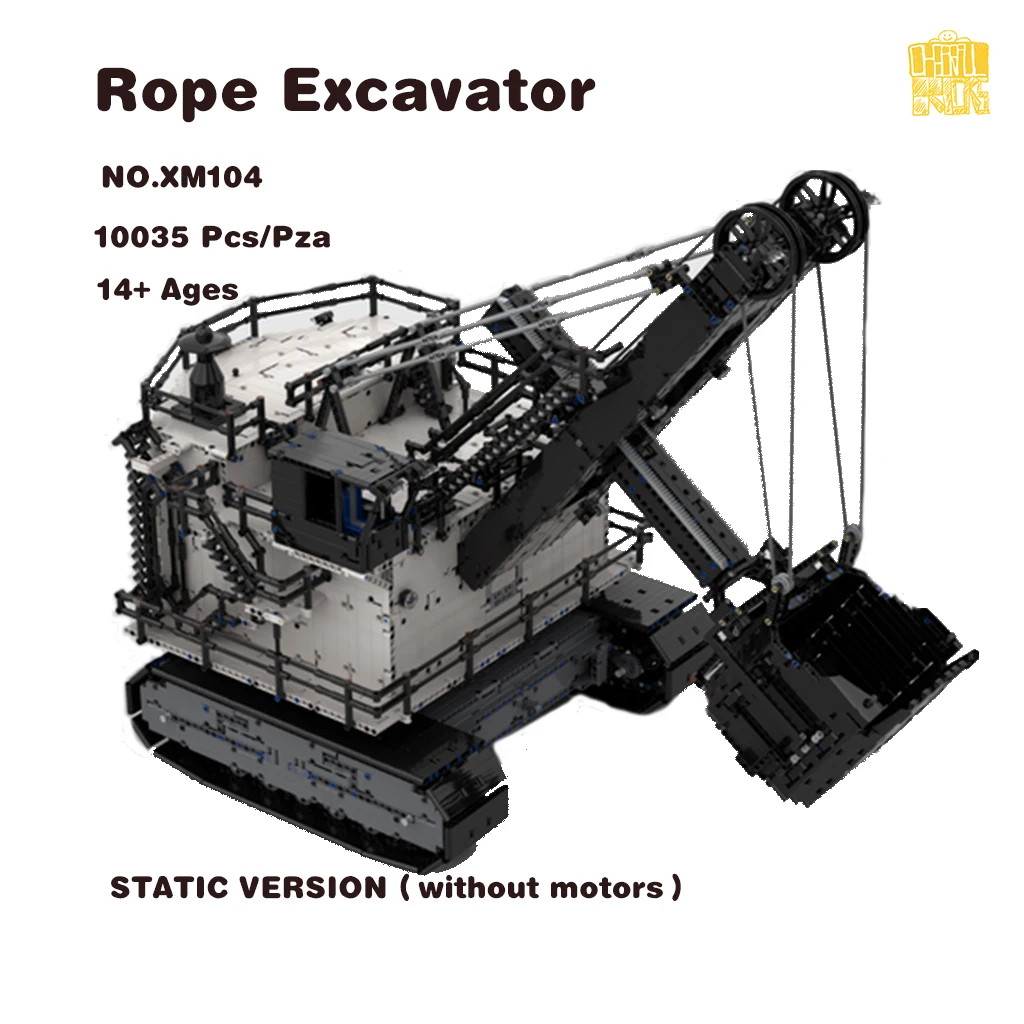 Moc xm104 Seil bagger Modell mit PDF-Zeichnungen Bausteine Ziegel DIY Spielzeug Geburtstag Weihnachts geschenke