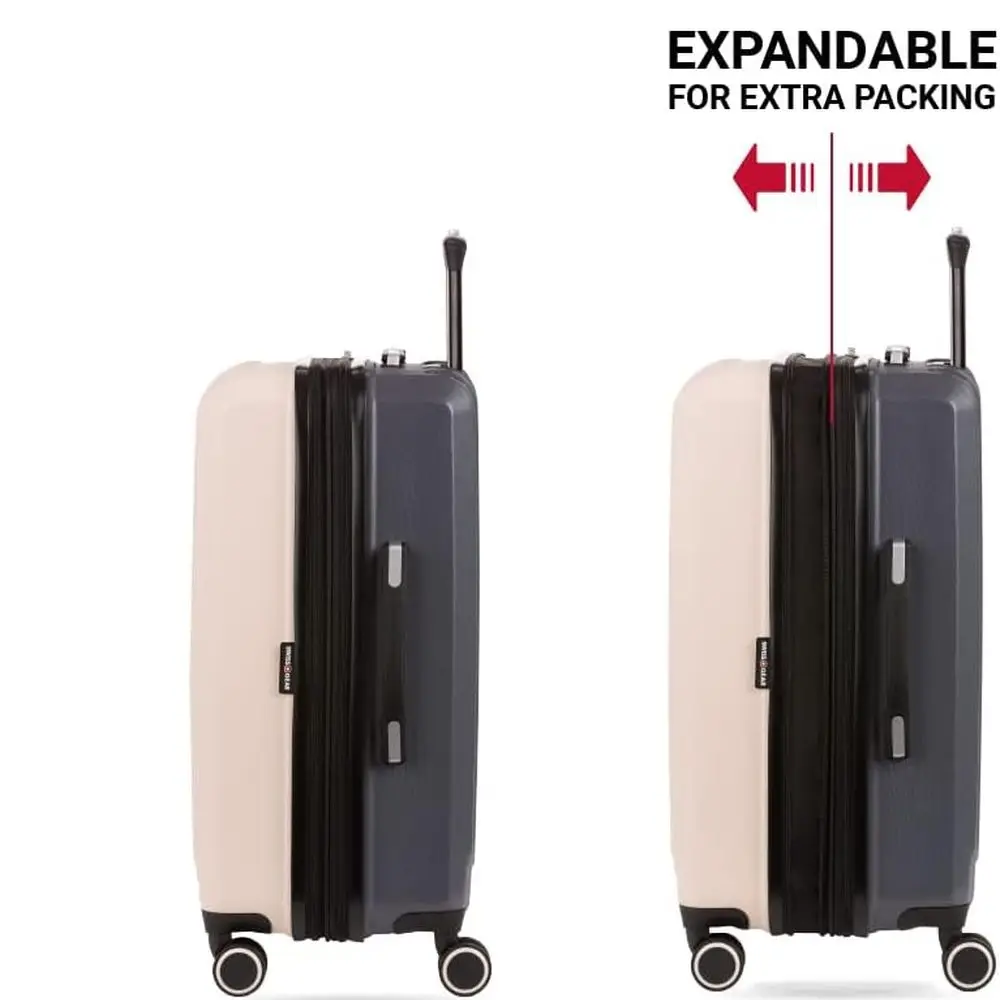 SwissGear Duet medium uitbreidbare harde koffer met spinnerwielen