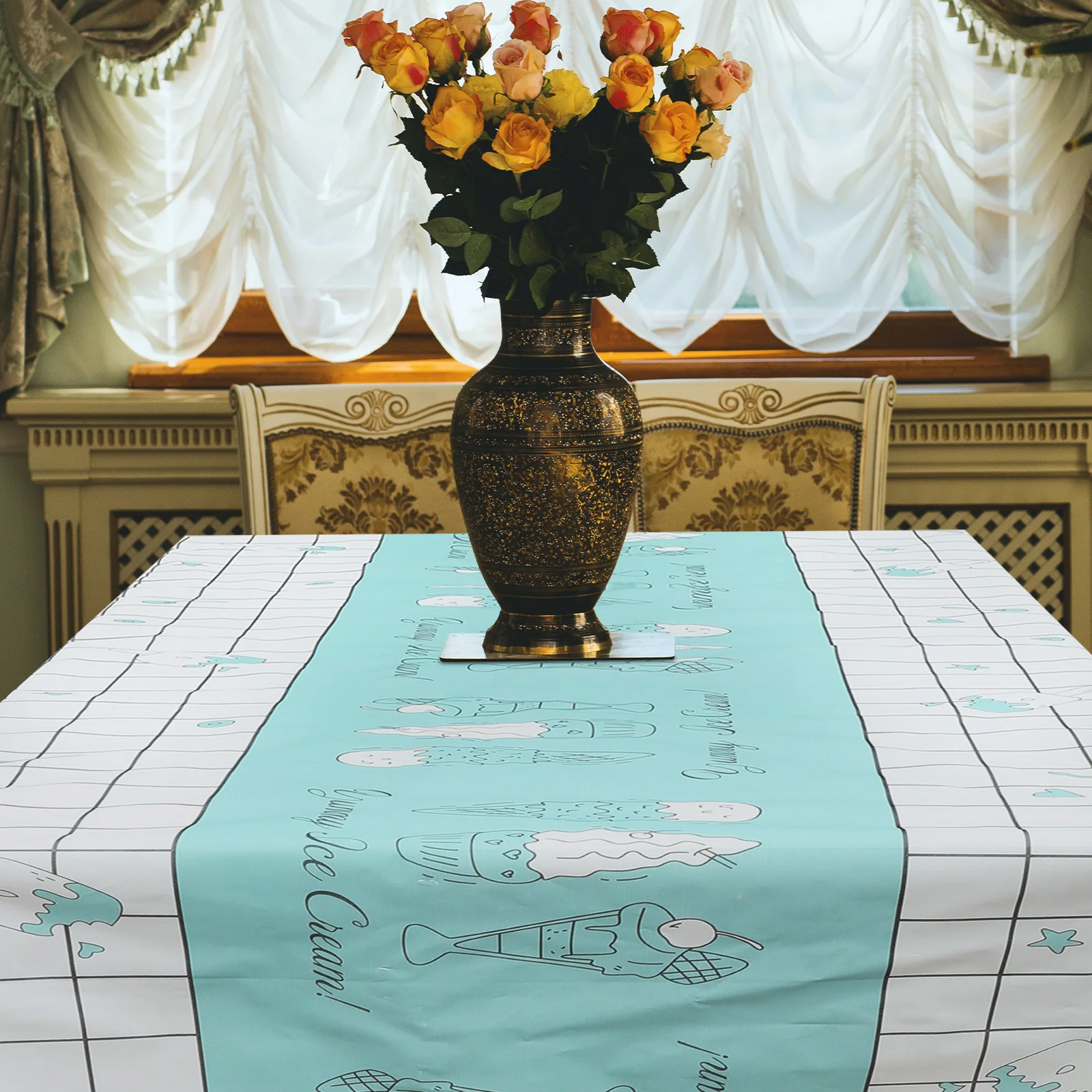 

Nordic Style Tablecloth Plastic Decorative Table Cover for Dining Table Party Home Garden Office Use
