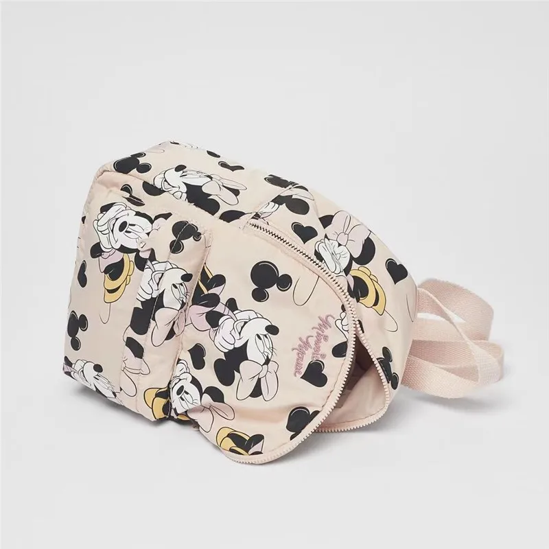 Miniso Disney Cartoon Rugzak Nieuwe Kinderschooltas Minnie Mouse Print Poeder Rugzak Meisjes Rugzak